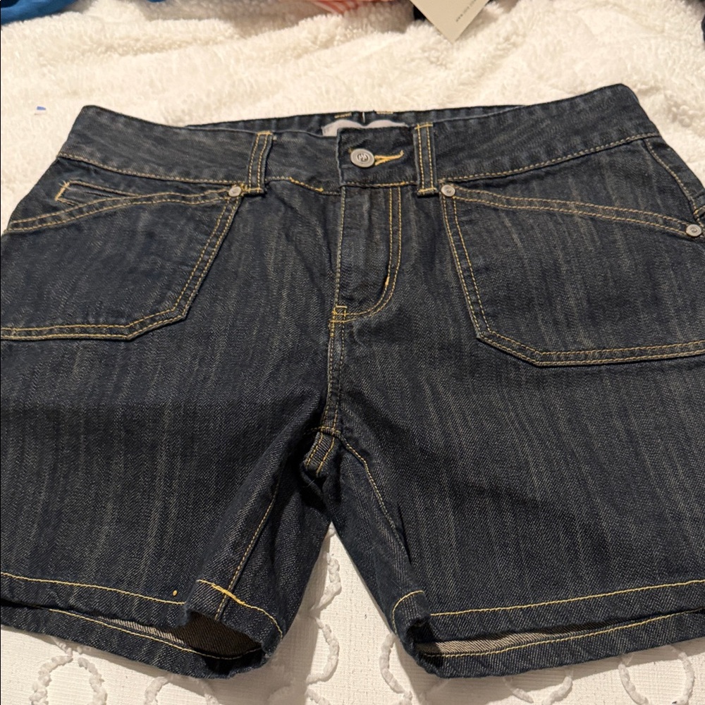 Tex by Max AZRIA Dark Blue Denim Jean Shirts